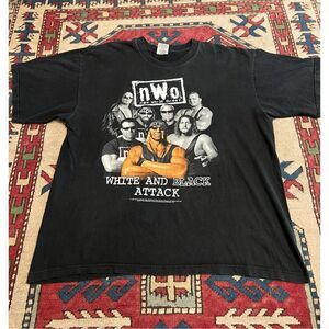 Vintage 1998 Wrestling T Shirt WCW/NWO White And Black Attack Hogan Big Show XL